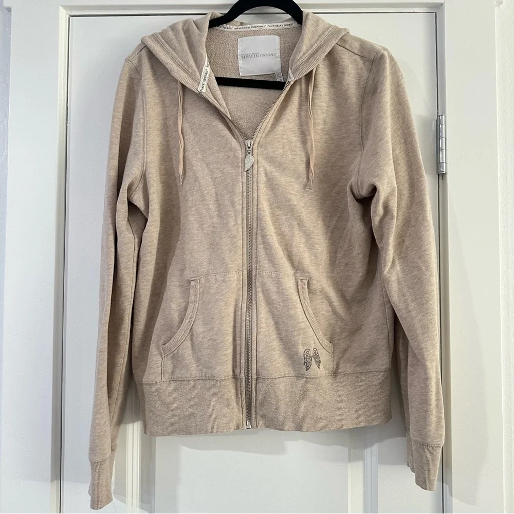 Victoria’s Secret Beige Zip-Up Hoodie - Picture 3 of 9